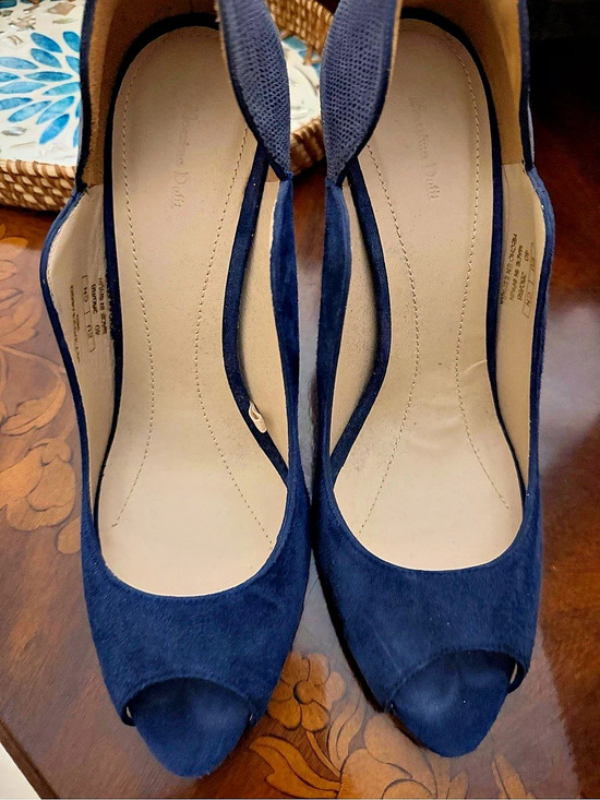 Massimo Dutti Shoes - Massimo Dutti Blue Peep Toe Heels EU 40